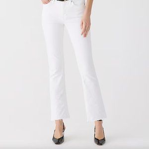 J. Crew Billie Demi Boot Crop Jeans - White